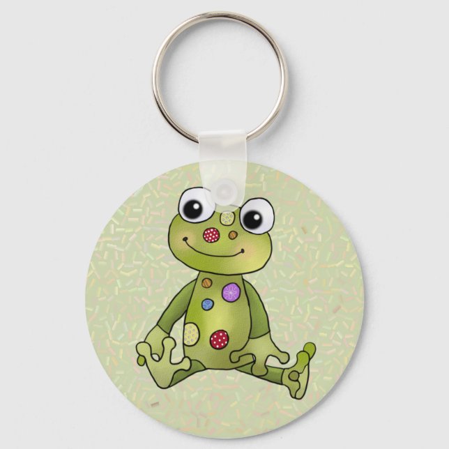 Frosch mit Punkten  Key Ring (Front)