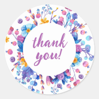 Frost Berry Winter Party Classic Round Sticker