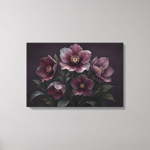 Frost Bloom Sanctuary Winter Hellebore Canvas Print