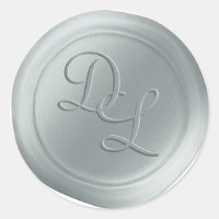 Frost Blue 2 Letter Monogram Wax Seal Stickers