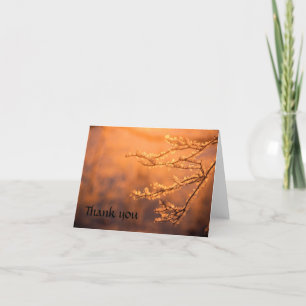 Frost Covered Branches Thank You Card