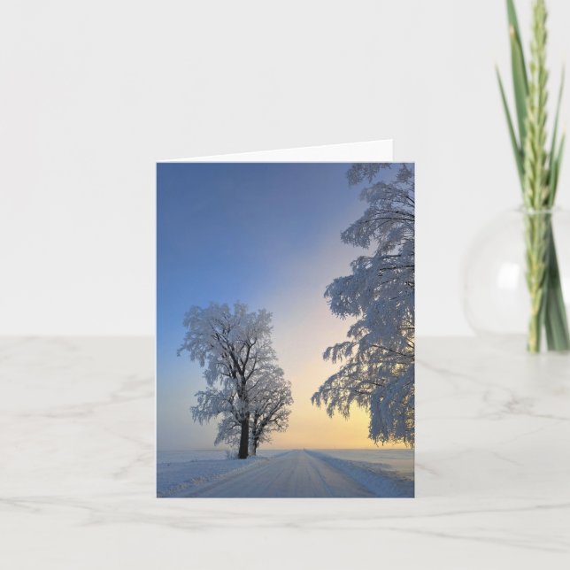 Frost covered trees note card (Front)
