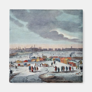 Frost Fair on the River Thames near the Temple Magnet