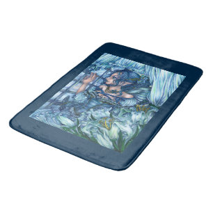 Frost Fairy Girl's View of a Sapphire Winter Bath Mat