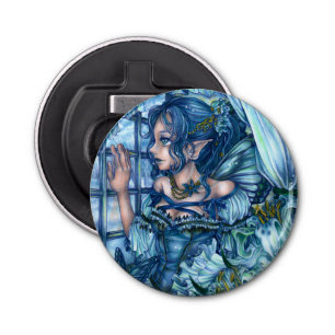 Frost Fairy Girl's View of a Sapphire Winter Bottle Opener