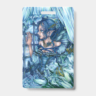 Frost Fairy Girl's View of a Sapphire Winter ID Badge