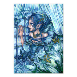 Frost Fairy Girl's View of a Sapphire Winter Photo Print