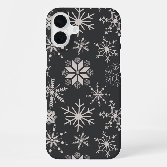 Frost & Flourish Snowflakes – Midnight iPhone Case (Back)