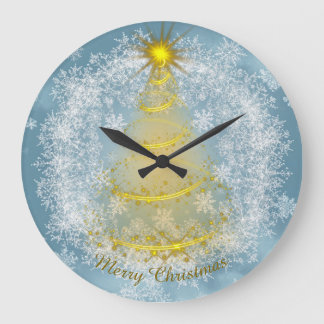 Frost & Glow Holiday Clock – Snowflake Wall Clock