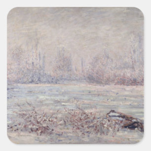 Frost near Vetheuil, 1880 Square Sticker