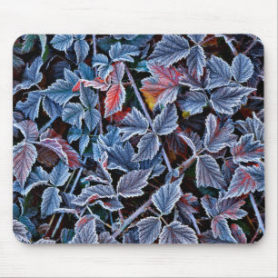 Frost on autumn leaves, Oregon Mouse Mat