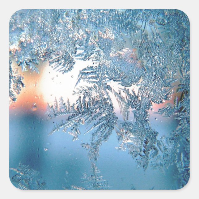 Frost On Glass Square Sticker (Front)