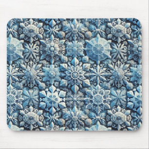 ❄️✨ Frost Ornamental Desk Aesthetic 🧊🌿 Mouse Mat