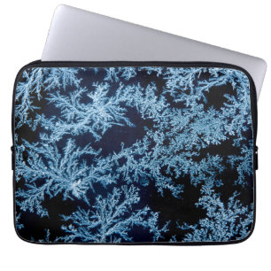 Frost patterns close-up, California Laptop Sleeve