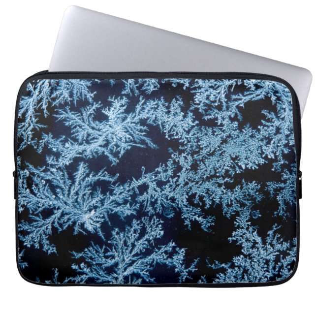 Frost patterns close-up, California Laptop Sleeve (Front)