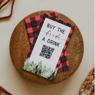FROST Red Flannel Pine Buy The Bride A Drink QR Card
