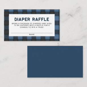 FROST Rustic Blue Flannel Diaper Raffle Card
