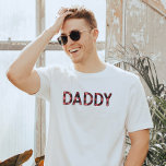FROST Rustic Lumberjack Red Flannel Daddy T-Shirt<br><div class="desc">This t shirt features rustic watercolor flannel spelling out the word,  "daddy". This dad shirt is the perfect gift for your favorite expecting dad or works as a great pregnancy announcement idea.</div>