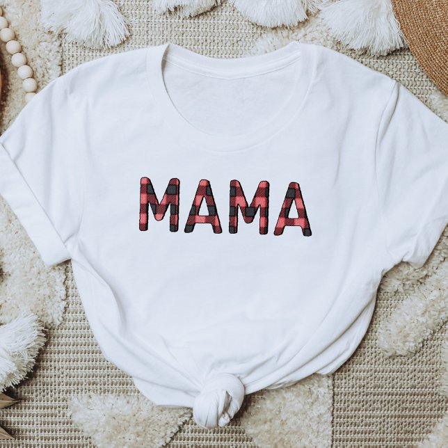 FROST Rustic Lumberjack Red Flannel Mama  T-Shirt (Creator Uploaded)