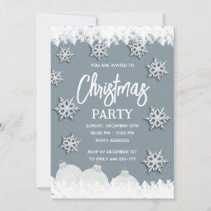 Frost  snowflakes corporate Christmas party Invitation