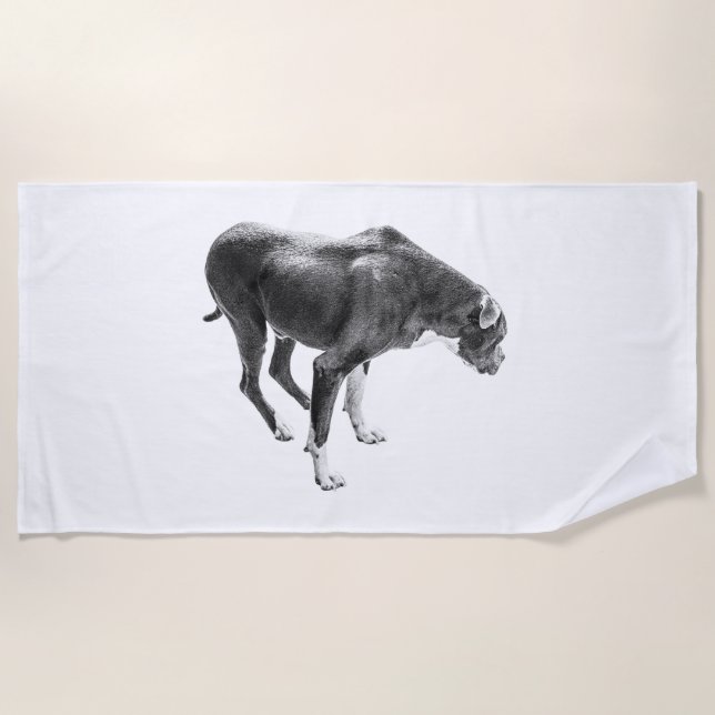 Frost-Trail Watcher Beach Towel (Front)