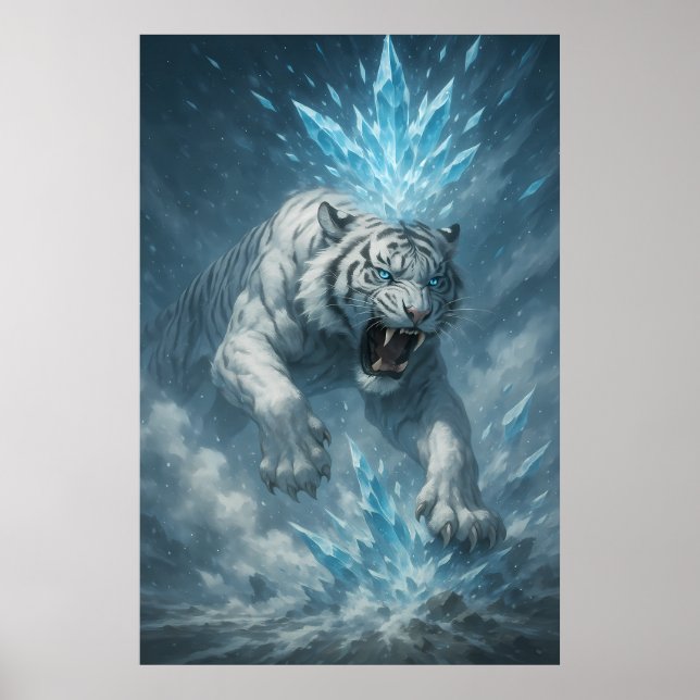 Frost White Tiger – Emperor of the Frozen Realm –  Poster (Front)