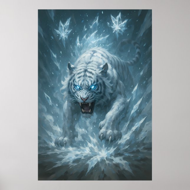 Frost White Tiger – Emperor of the Frozen Realm –  Poster (Front)