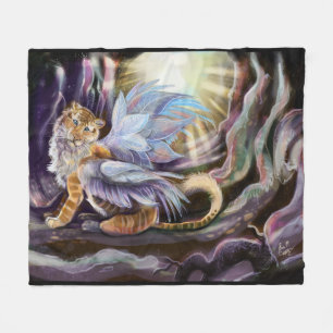 Frost wing Tiger Fleece Blanket