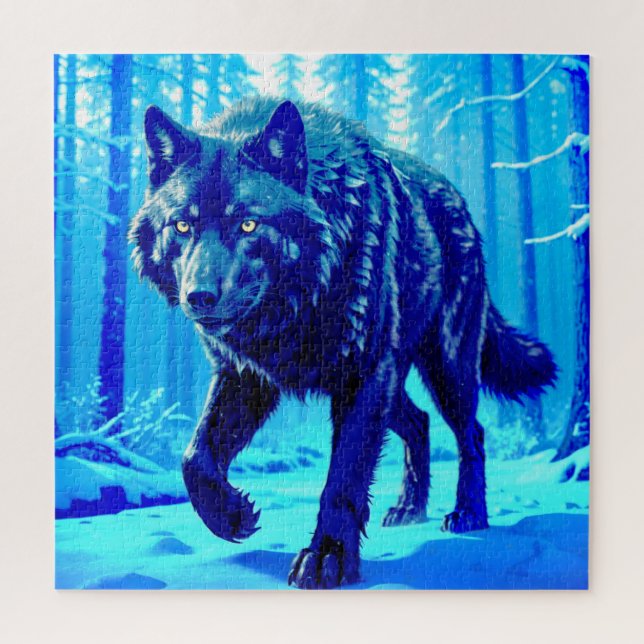 Frost wolf jigsaw puzzle (Vertical)