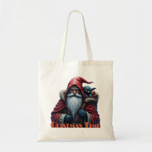 Frostbite Santa & His Mischief Elf. Tote Bag