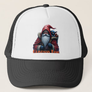 Frostbite Santa & His Mischief Elf. Trucker Hat