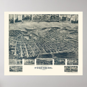 Frostburg, MD Panoramic Map - 1905 Poster