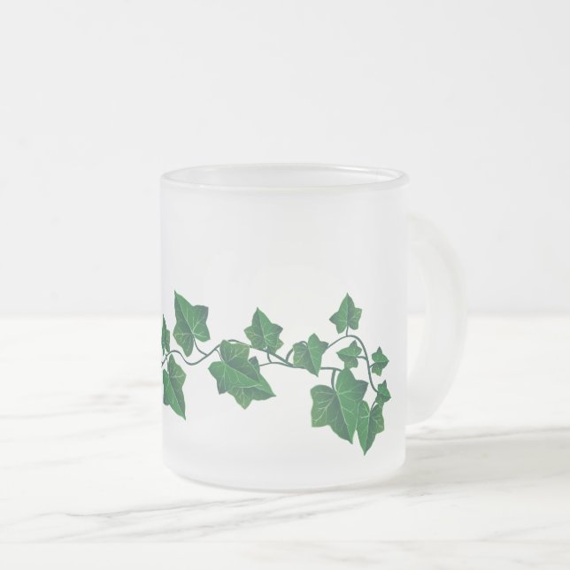 Frosted 10 oz Frosted Glass Mug (Front Right)