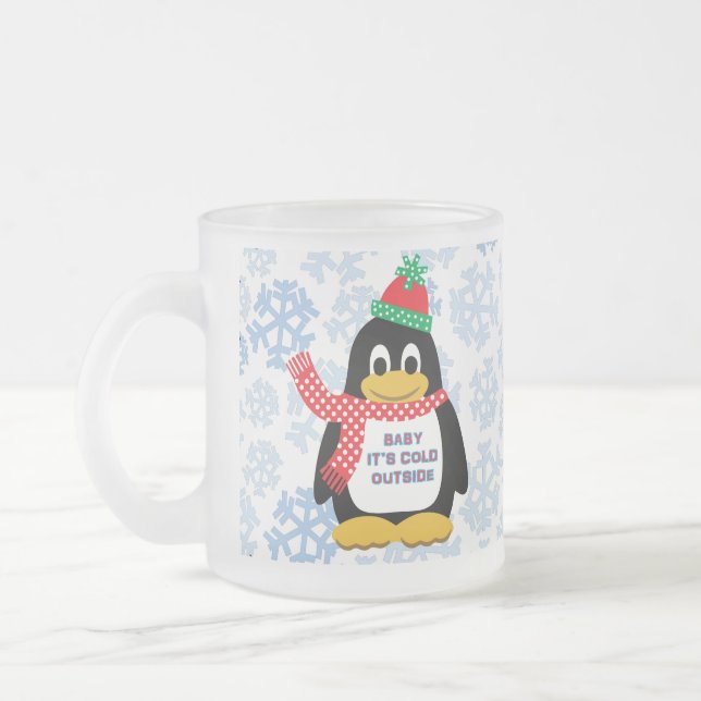 Frosted 10 oz Frosted Glass Mug (Left)