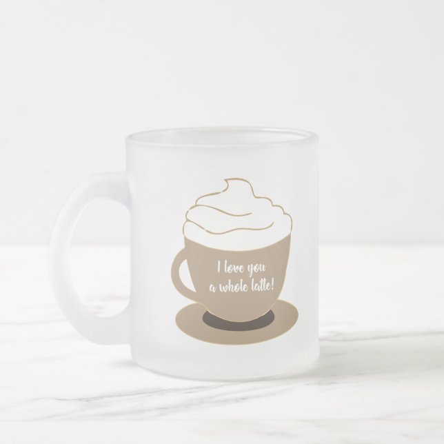 Frosted 10 oz Frosted Glass Mug (Left)