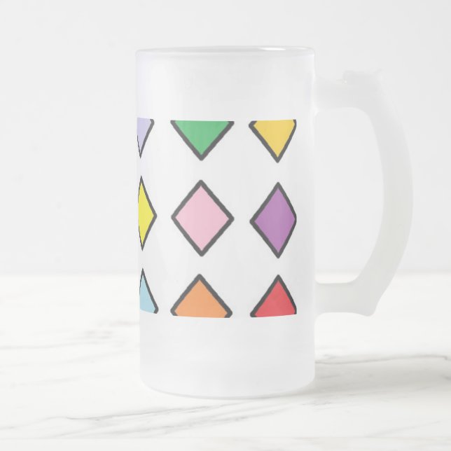 Frosted 16 oz Frosted Glass Mug art by JShao (Right)