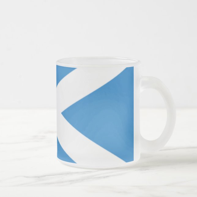 Frosted 296 ml Frosted Glass Mug saltire (Right)