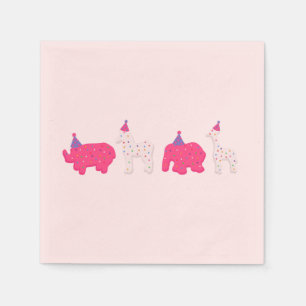 Frosted Animal Cookie Birthday Party Napkin