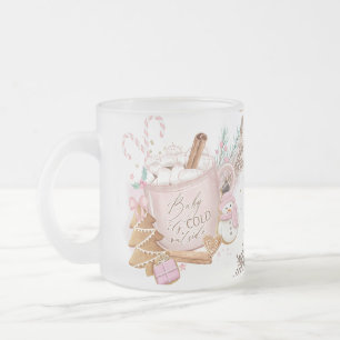 Frosted Baby it's Cold Outside Mug Pink Mug