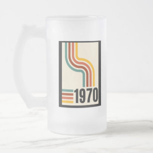 Frosted Beer mug 1970 Retro Vintage