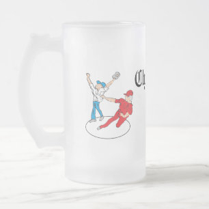 Frosted Beer Mug: Cheers Frosted Glass Beer Mug