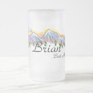 Frosted beer mug customisable wedding favour