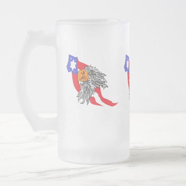 Frosted Beer Mug :  Eagle (Left)