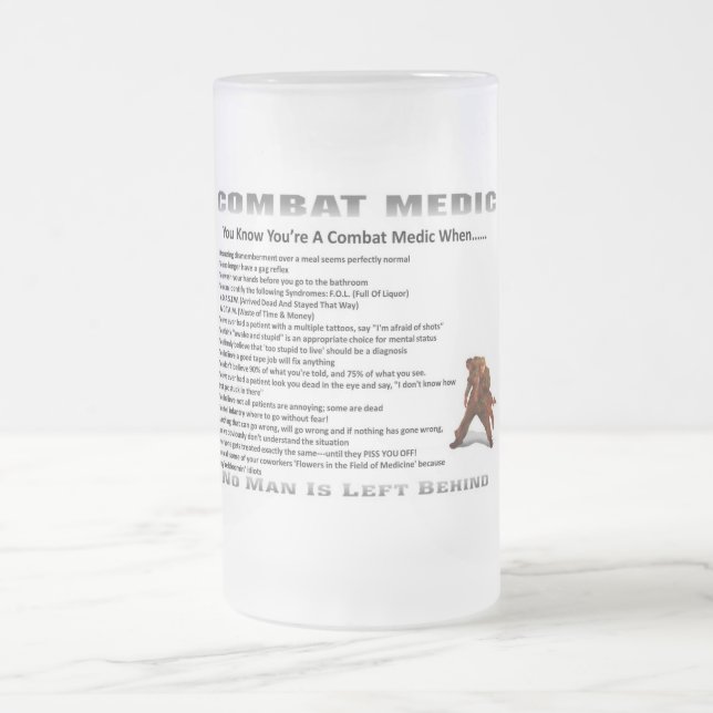 Frosted Beer Stein Combat Medic (Center)