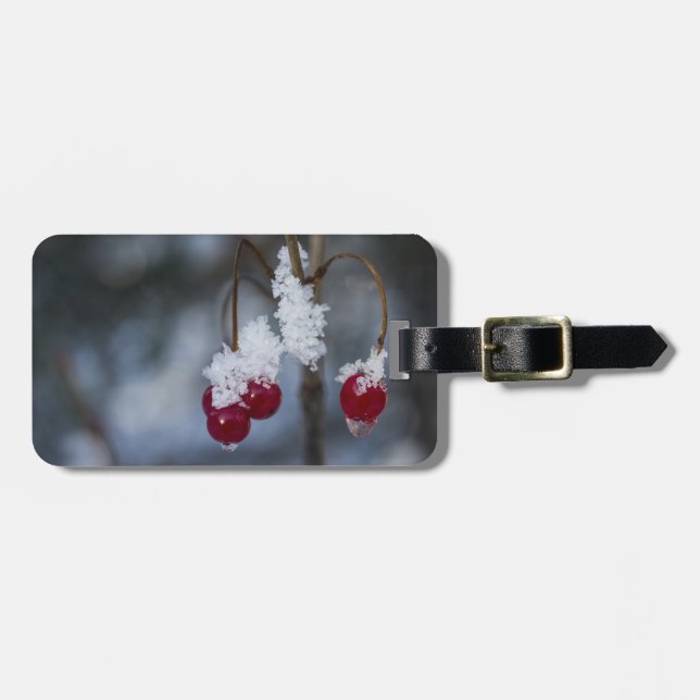 Frosted Berries Luggage Tag (Front Horizontal)
