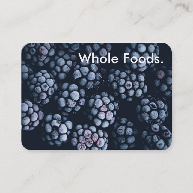 Frosted Black Raspberries Business Card (Front)