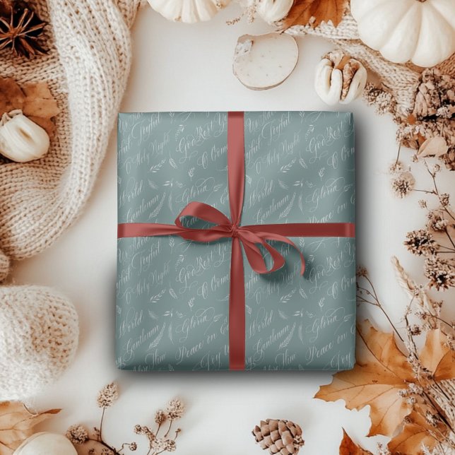 Frosted Blue Carols Tissue Paper (Creator Uploaded)
