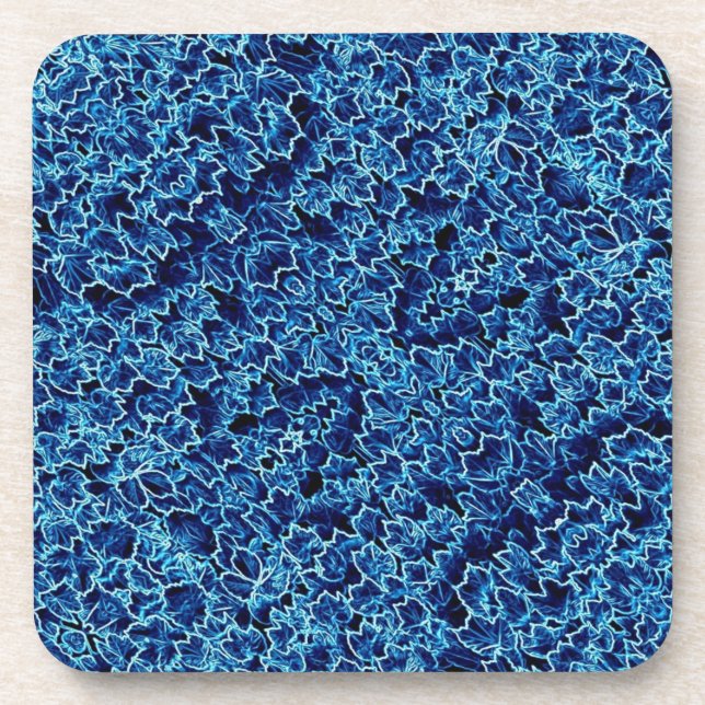 Frosted Blue Ivy Coaster (Front)