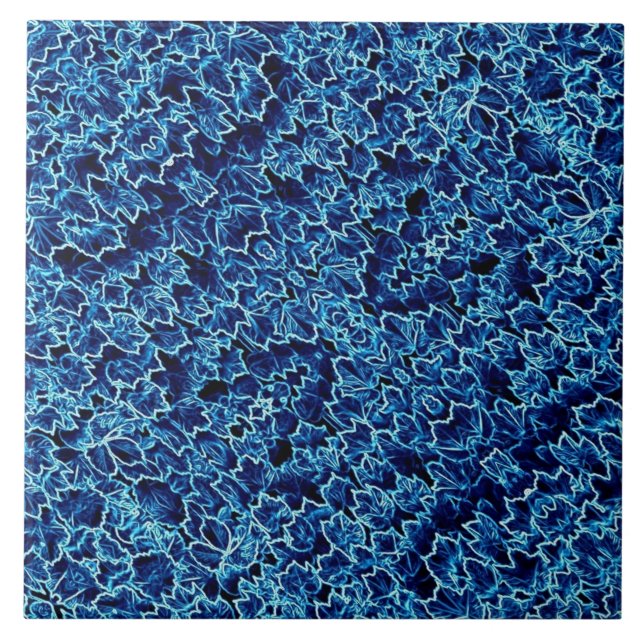 Frosted Blue Ivy Cool Tile (Front)