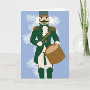 Frosted Blue Nutcracker Folded Greeting Card